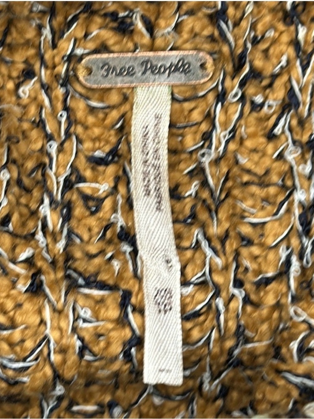 Free People Valentina Sleeveless Tunic Sweater Brown Combo Size XS - Picture 13 of 15